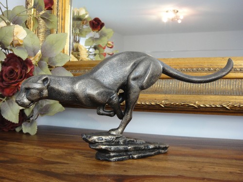 Skulptur jaguar eisen guss - jaguar,