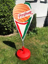 Speiseeis - GinoGinelli - Langnese - feste Windfahne - orginal Ständer - Werbung
