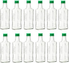 12 Stück 250 ml Flaschen mit Schraubverschluss Glasflasche Likör Wein Schnaps