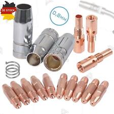 17-tlg MB25/AW250 MAG MIG Teile SET Stromdüsen (Ø 0,8mm) Verschleißteile Düsen