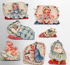 7 Glanzbilder  : 6 x Baby und