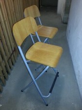 2x IKEA Franklin Barhocker klappbar Holz Metall Braun
