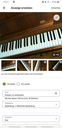 Klavier günstig abzugeben - klavier,