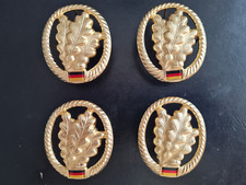 4x Stück/Set BW Barett Abzeichen Jägertruppe Metall goldfarbig Neuware unbenutzt