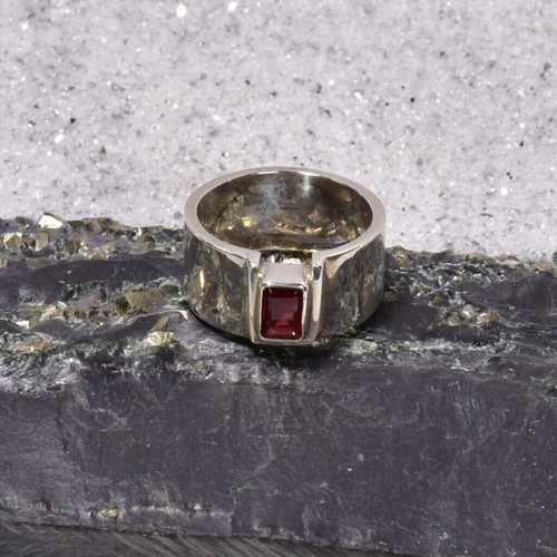 Granat ring 925er silber - granat, ring,