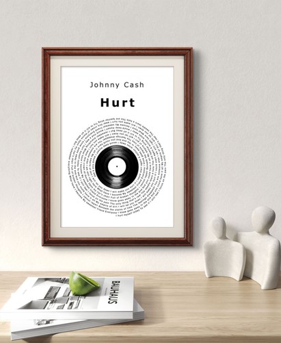 Johnny cash poster hurt - poster., lyric