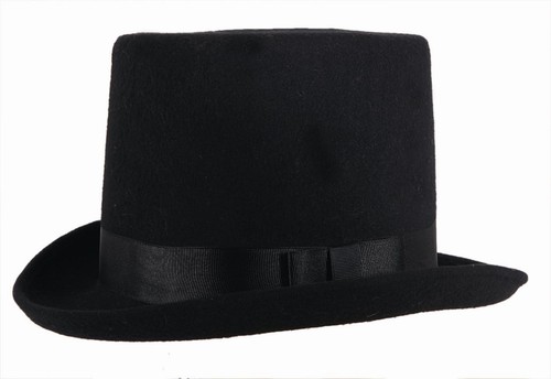 Zylinder schwarz mit ripsband - zylinder,