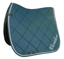 Schabracke - ROMY - individuell mit Name / Brandzeichen bestickt, petrol, HKM