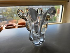 Art Vannes France Glasvase/Kristallvase 1960er Mid Century - 17 cm