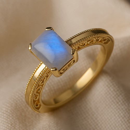 Smoky mondstein ring mit - smoky,