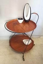 RETRO 50er TEEWAGEN Teak Jie Gantofta SERVIERWAGEN DINETT  Nierentisch VINTAGE