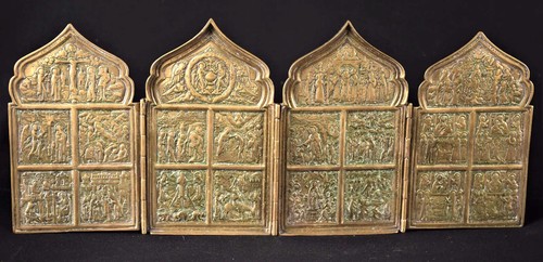 Alte große ikone bronze - alte,