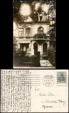 Ansichtskarte Hamburg Frau vor Stadtvilla 1914   gel. Rollstempel Hamburg