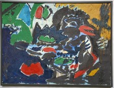 Gemälde Öl Figurativ Ente