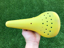 Vintage BMX Sattel ISCA Italy gelb Fahrradsattel Kunststoff Iscaselle