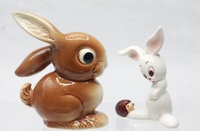 Alte GOEBEL FIGUR Hase Hasenfigur Keramik West Germany 2er Set FIGUREN Vintage