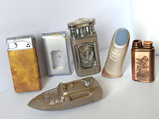 6x Vintage  Feuerzeuge Metall