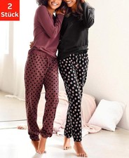 Pyjamas im Doppelpack, schwarz + bordeaux