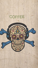 Kaffeesack  MOTIV TOTENKOPF JUTESACK  SACK DEKO WINTERSCHUTZ JUTE 