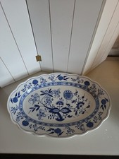 Servierplatte Hutschenreuter Blau weiß Zwiebelmuster