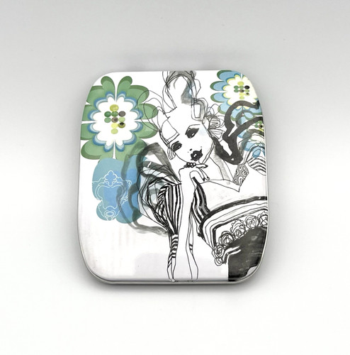 Vintage blechdose binden - binden, etui