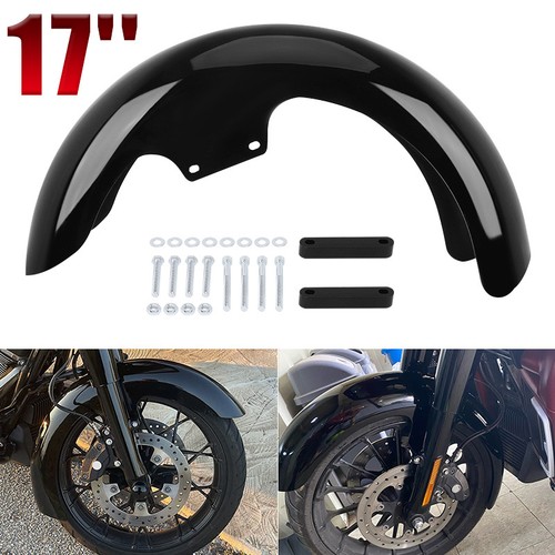 Black wrap front fender - black,