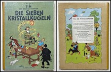 Comic Hergé Tim der Pfiffige Reporter Die Sieben Kristallkugeln 1956 EA Struppi