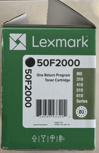 Toner lexmark 50f2000 - toner,