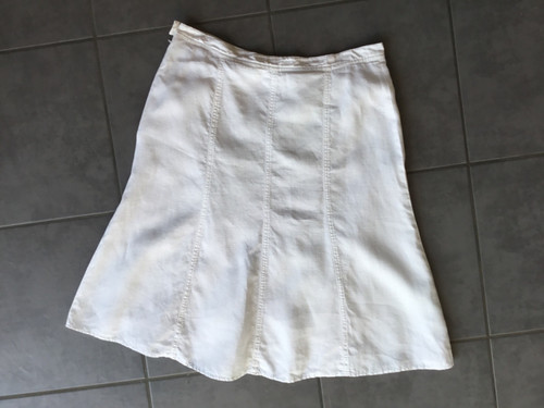 Leinenrock von mac farbe weiss - leinenrock,