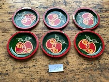 6x Alte Emaille Teller Vintage