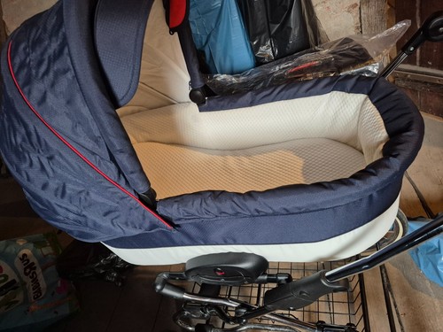 Kinderwagen blau weiß guter - blau/weiß,