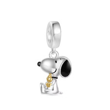 925 Sterlingsilber Charm Bracelet Anhänger Schmuck - Snoopy Woodstock Peanuts