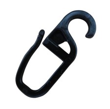 rewagi® 50x Überklipshaken – Ø 5 mm – Schwarz – Gardinenhaken / Faltenlegehaken