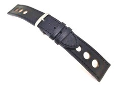 Uhrenarmband Rallye Horween Essex 22mmm Schwarz sehr weich, made in Germany / 16