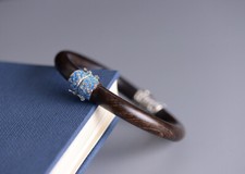 I05 Cloisonne Blue Flower