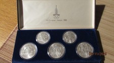 Olympiade Moskau 1980 Proof Set Kms im Silber!