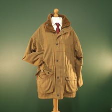 Barbour Berwick Tweed Feldjacke Herren Large braun kariert wasserdicht Fensterscheibe