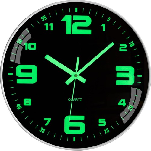 Wanduhr leuchtend lautlos - leuchtend,