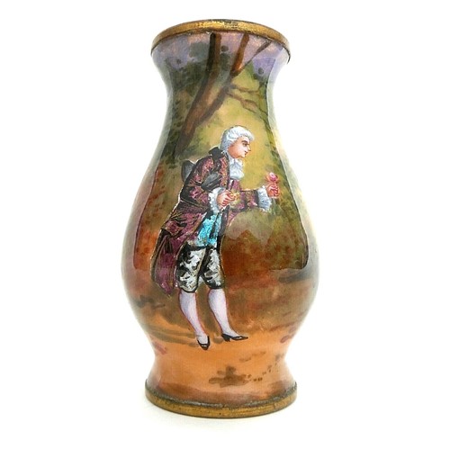 Emaille vase limoges - emaille,
