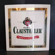 Clausthaler Premium Alkoholfrei Blechschild, ca. 36 x 36 cm, Deko, Bar, Kneipe