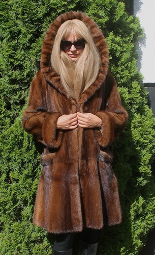 Saga mink pelzmantel echtpelz - mink,