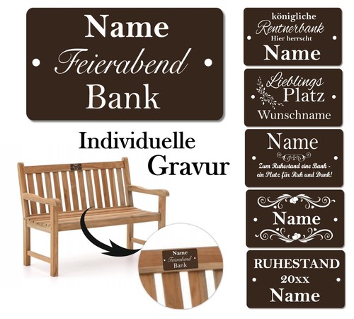 Schild bankschild gartenbank - bankschild,