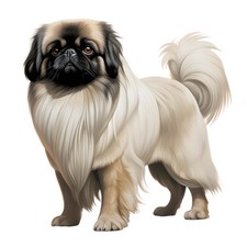 6x stickers Pekingese car