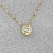 Wert 2500 € Solitär Brillant Anhänger mit Kette (0,30 carat) 750 18 Karat Gel...