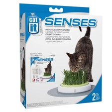 2er Ersatzgras -  Katzengras für Catit® Design Senses Grass Garden Kit  # 50777