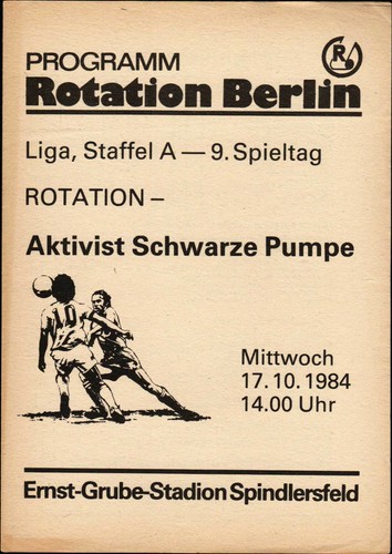 Ddr liga bsg rotation - ddr-liga, 84/85