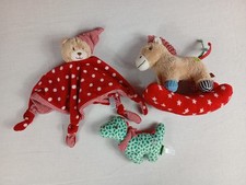 3tlg Set Spiegelburg Coppenrath Schmusetuch Teddy Schaukelpferd Dino Baby Plüsch