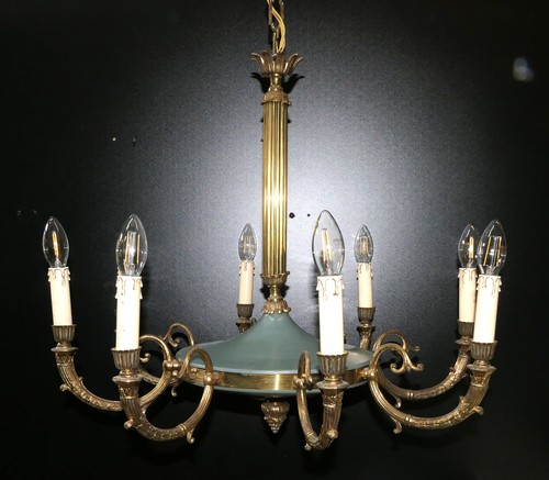 Flammige bronze deckenlampe - 8-flammige,