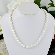 Damen-Ketten,Echte Süßwasser-Natur-Perlen-Kette 30,35,40,45,50,55,60cm Neu 1 St.