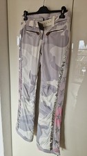 JET SET Skihose weiß grau Silber Sterne Gr. 2 / 36